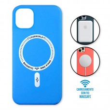 Capa iPhone 13 - Padrão Magsafe Azul Água